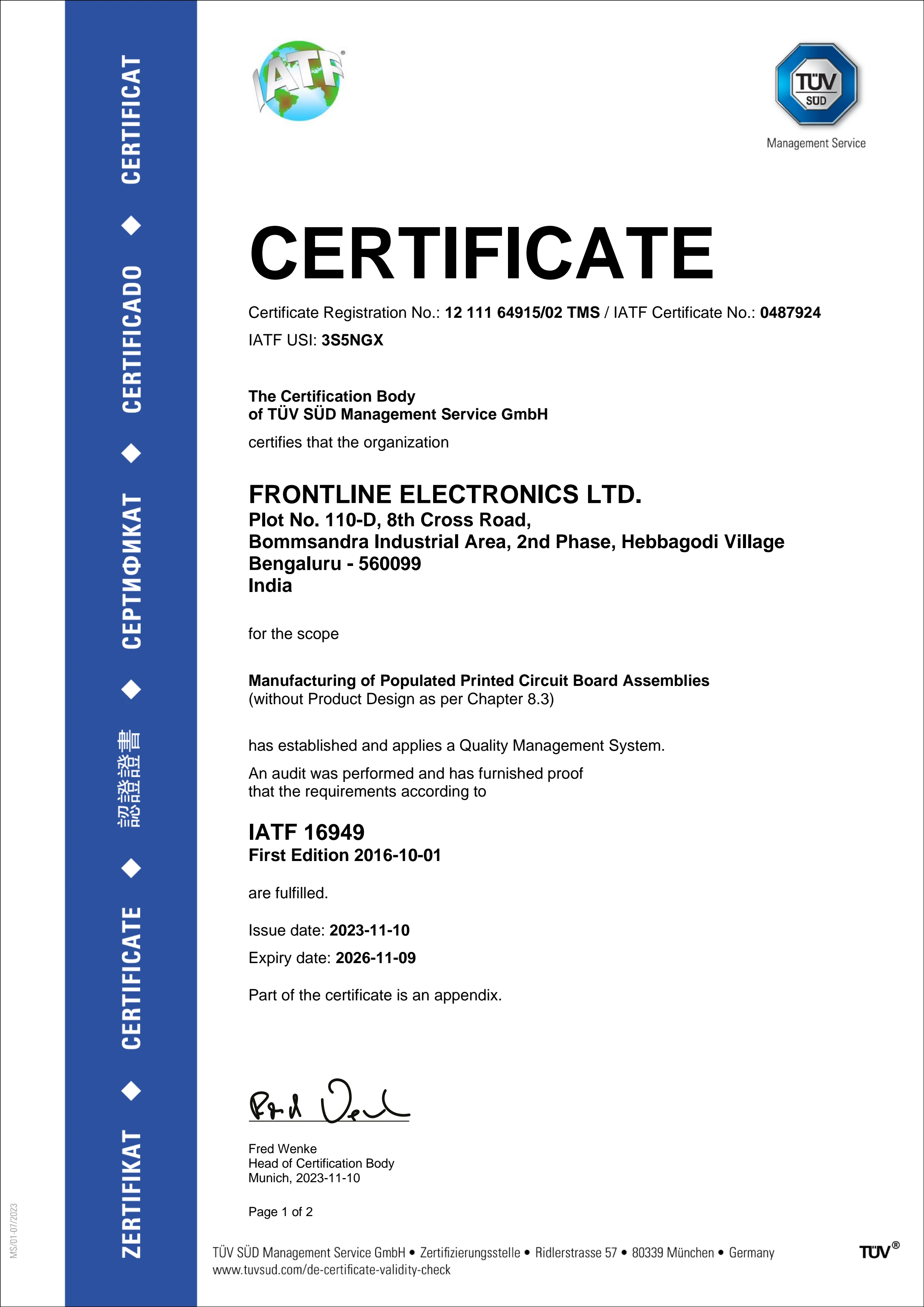 Bengaluru IATF certification