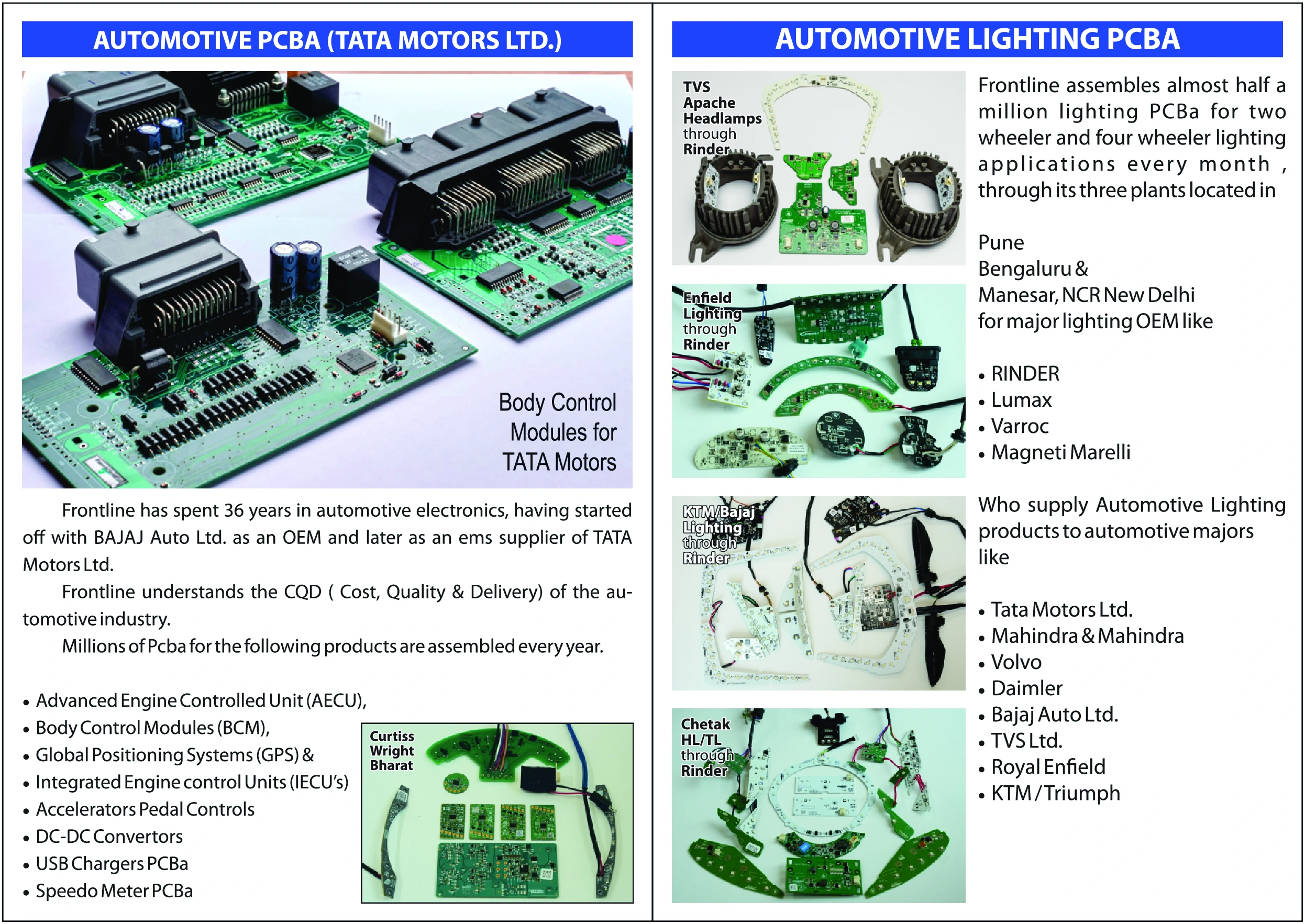 EMS automotive electronics assembly