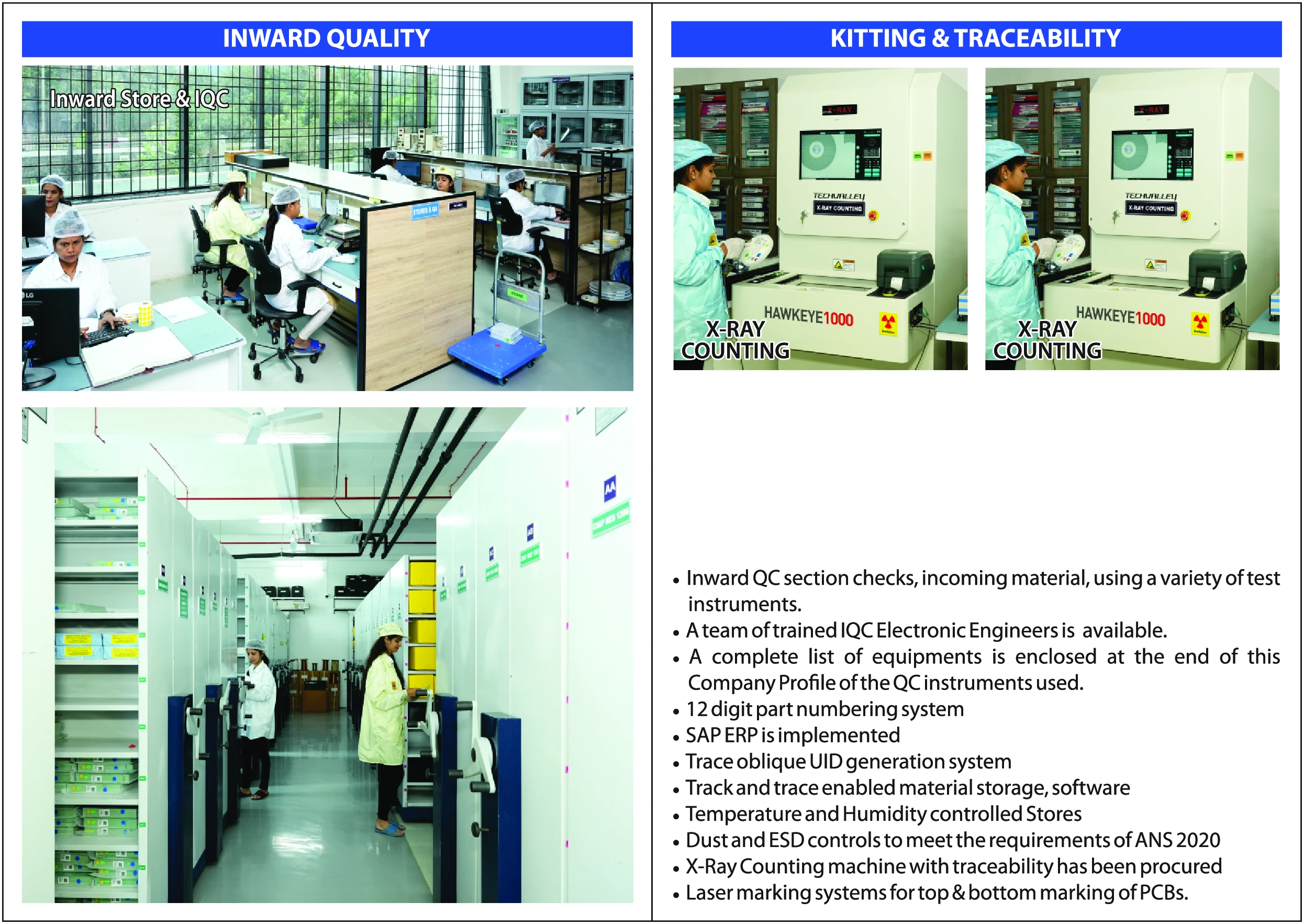 EMS products for medical and defence electronics